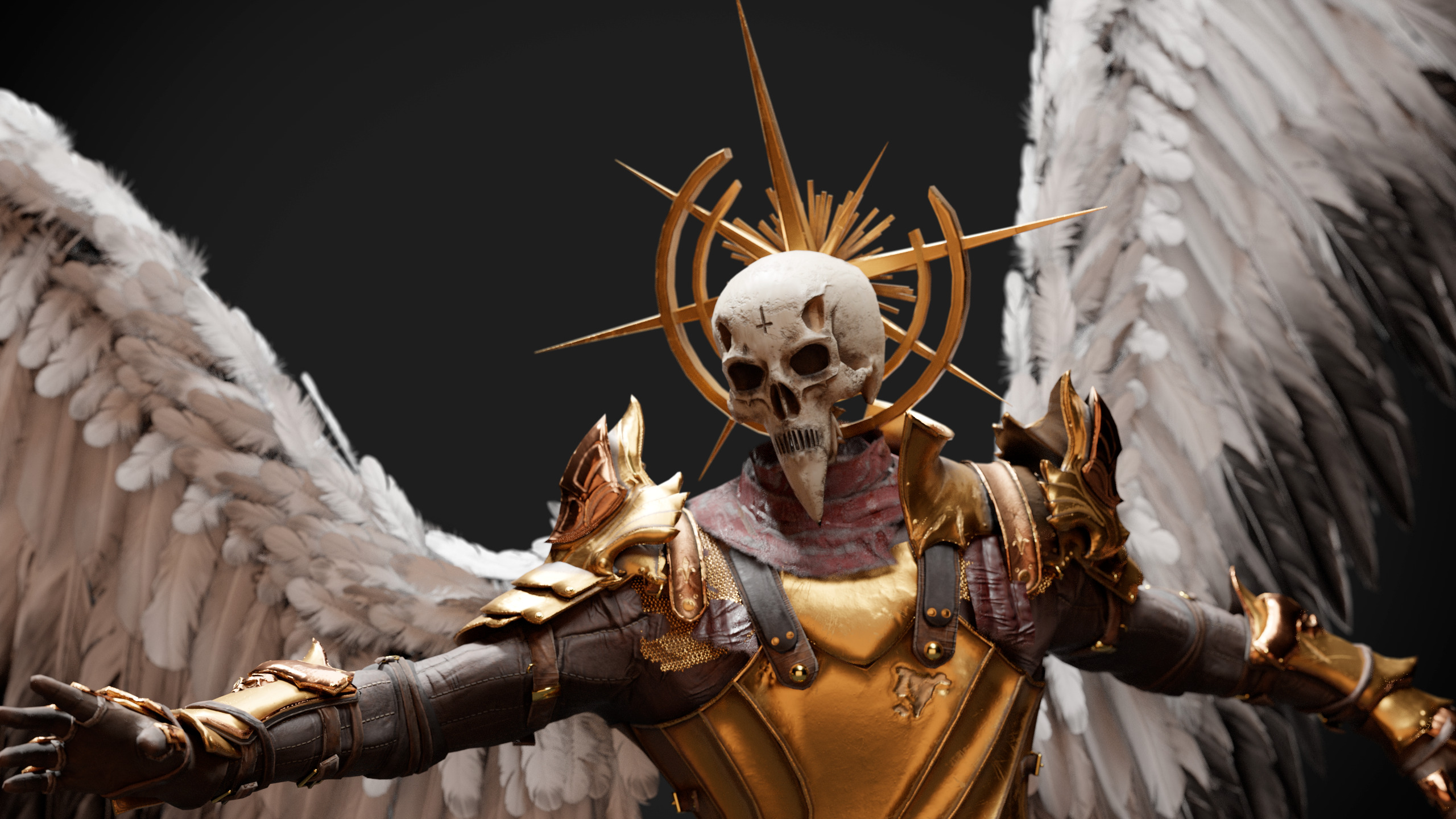 Fallen Angel Low-poly 3D model_10