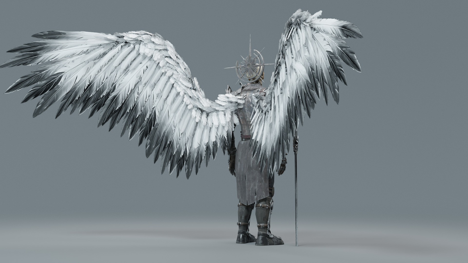 Fallen Angel Low-poly 3D model_32