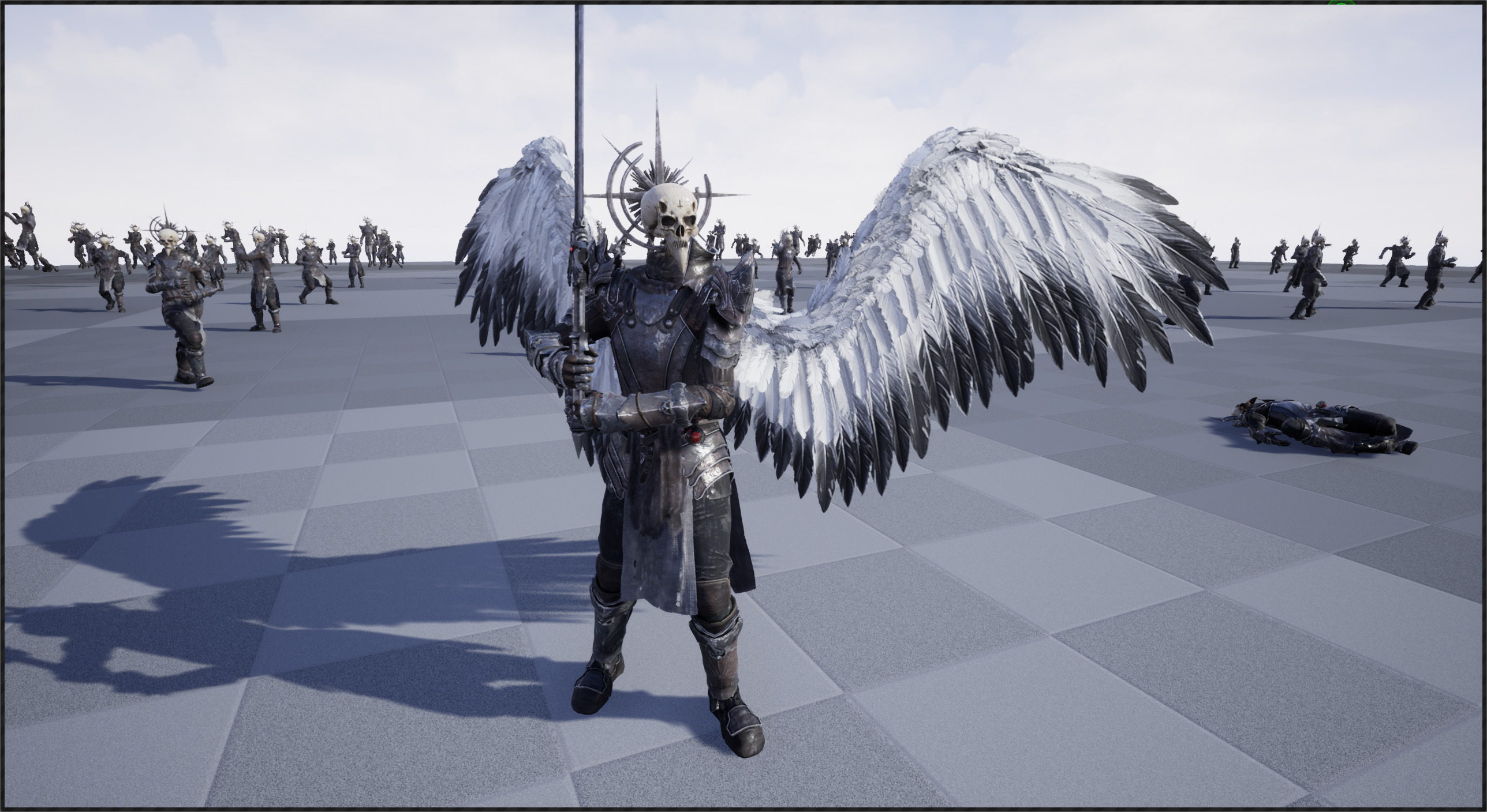 Fallen Angel Low-poly 3D model_7