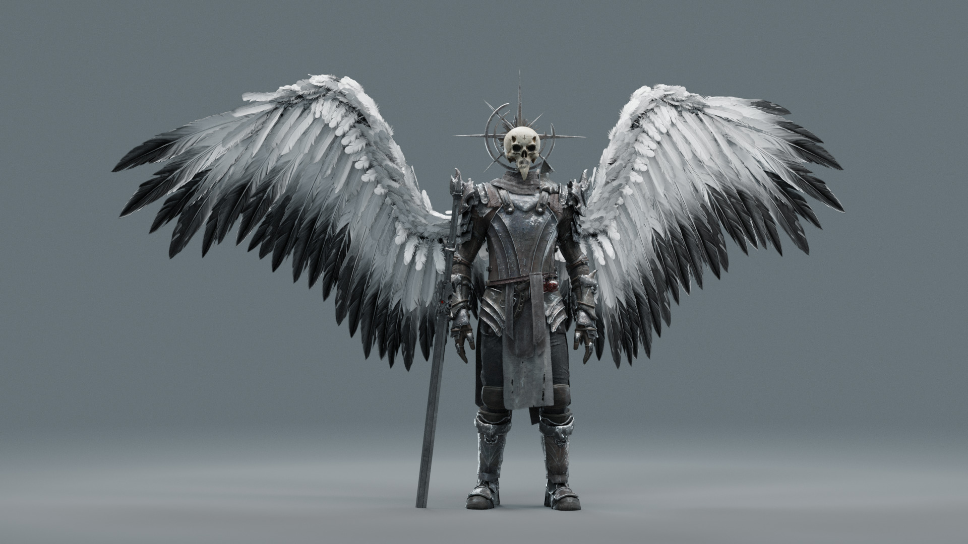 Fallen Angel Low-poly 3D model_23