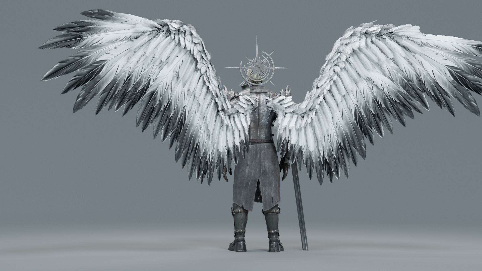 Fallen Angel Low-poly 3D model_30