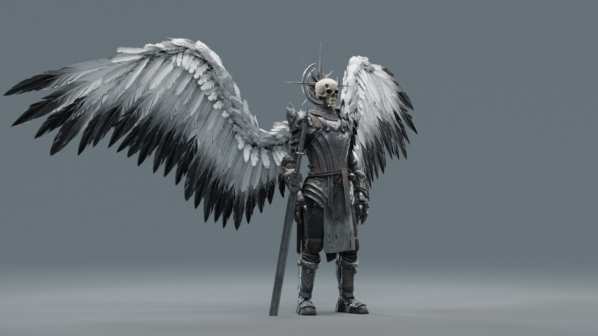 Fallen Angel Low-poly 3D model_22