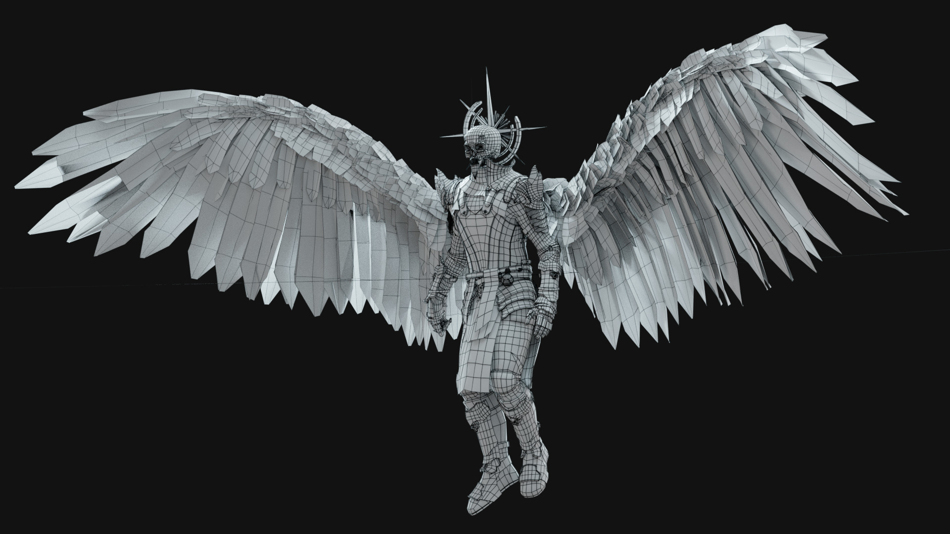 Fallen Angel Low-poly 3D model_38