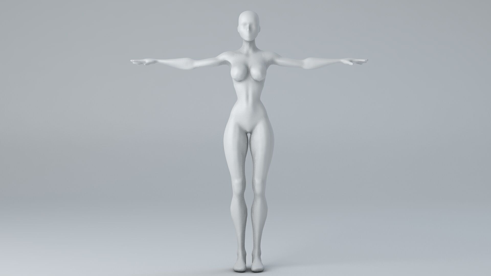 Android Woman Rigged and Animated Low-poly 3D model_10