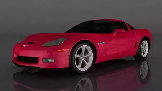 Chevrolet Corvette C6 2010 Low-poly 3D model