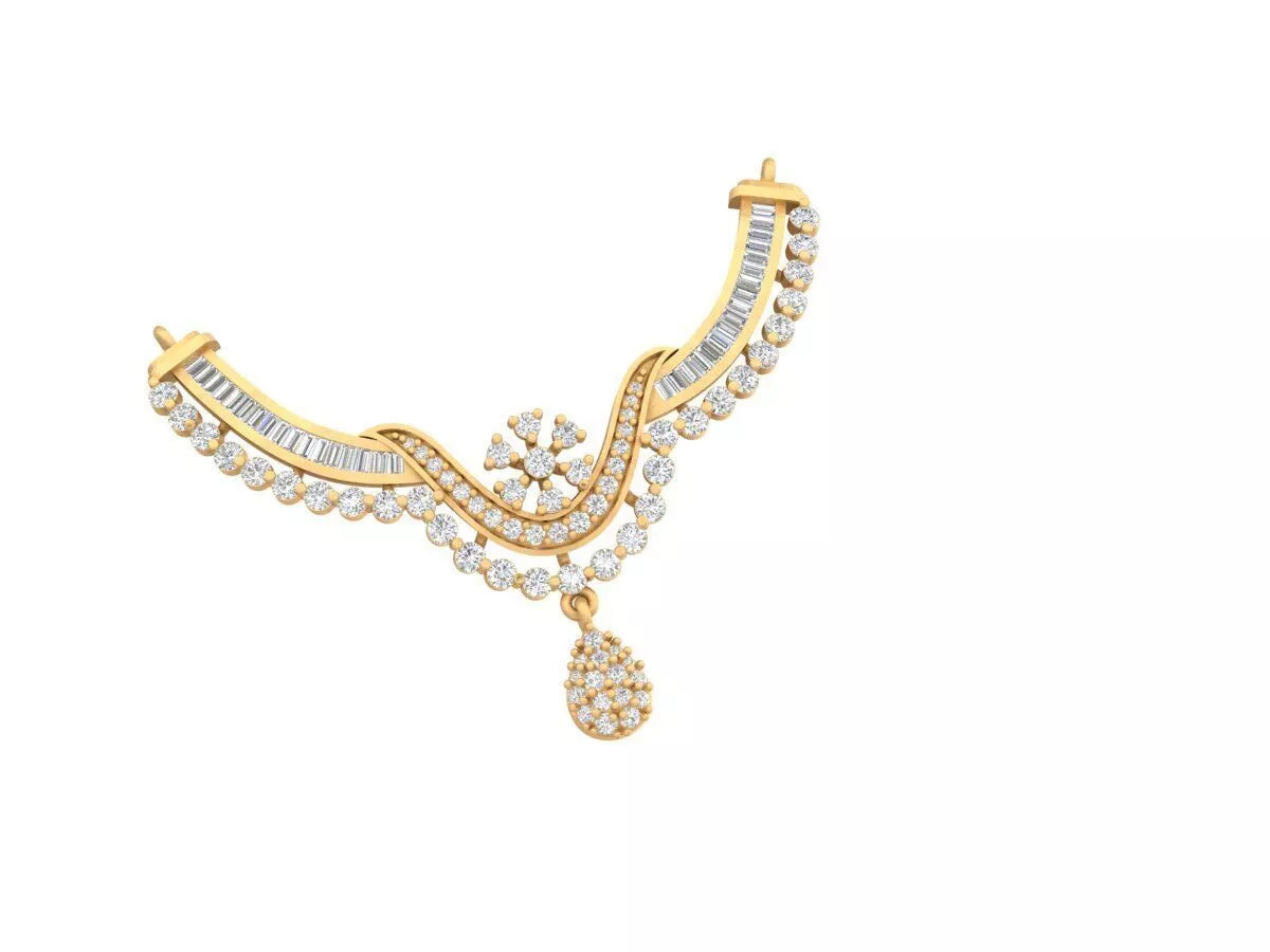 Designer Diamond Mangalsutra 3D print model