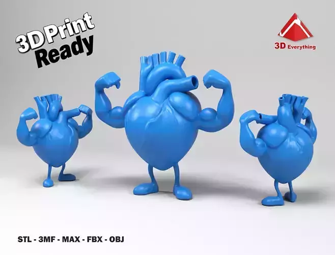Strong heart 3D print model