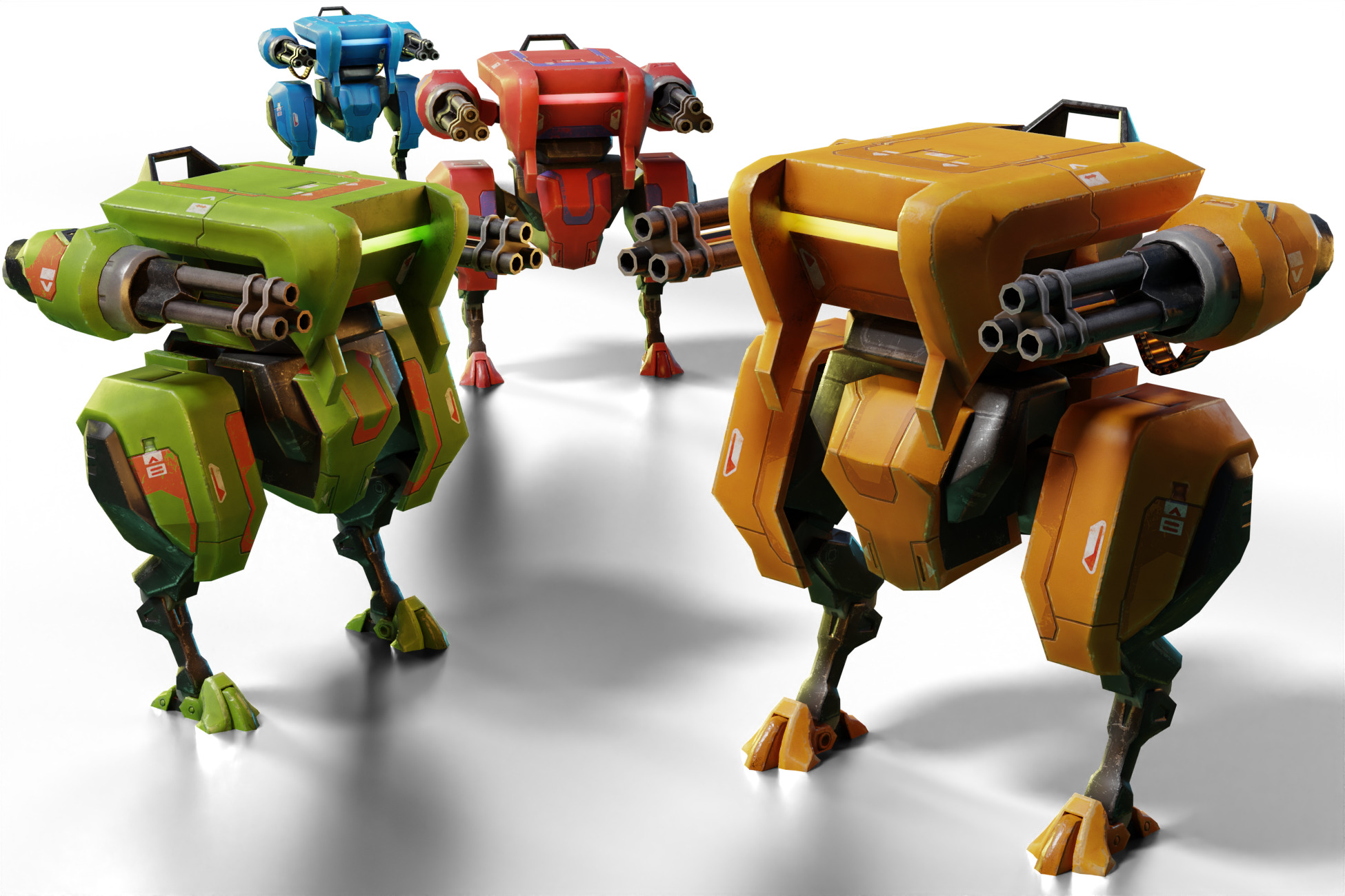 Droll Robot 05 Low-poly 3D model_3