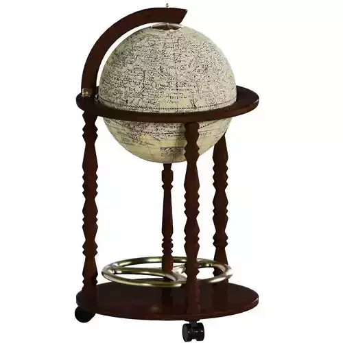 Vintage Globe Bar Cart