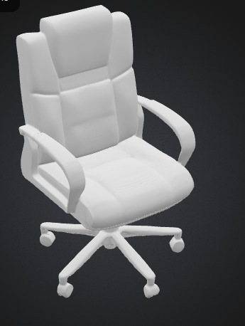 Ergonomic Office Chair 3D Model for Rendering and Games Low-poly 3D model_4