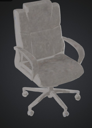 Ergonomic Office Chair 3D Model for Rendering and Games Low-poly 3D model_3