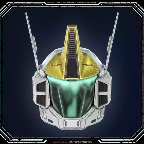 Destiny 2  Male  Mechanized  Protector  Helmet - 3D Print Files 3D print model