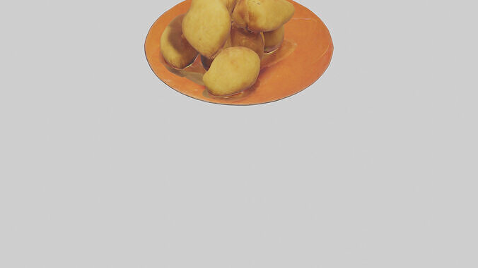 Chicken nuggets model Low-poly 3D model 6