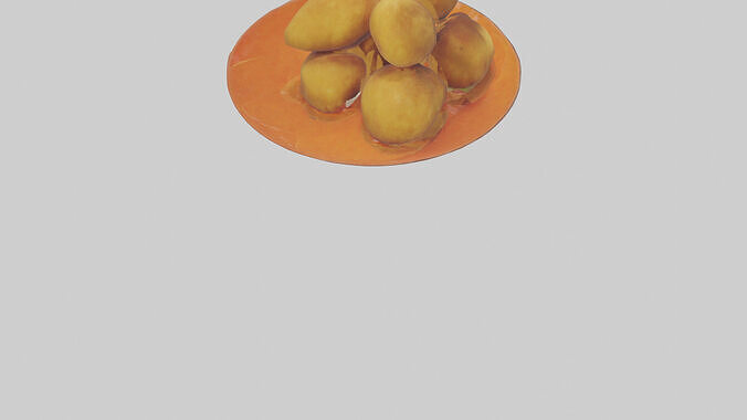 Chicken nuggets model Low-poly 3D model 5