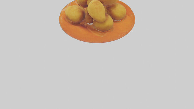 Chicken nuggets model Low-poly 3D model 4
