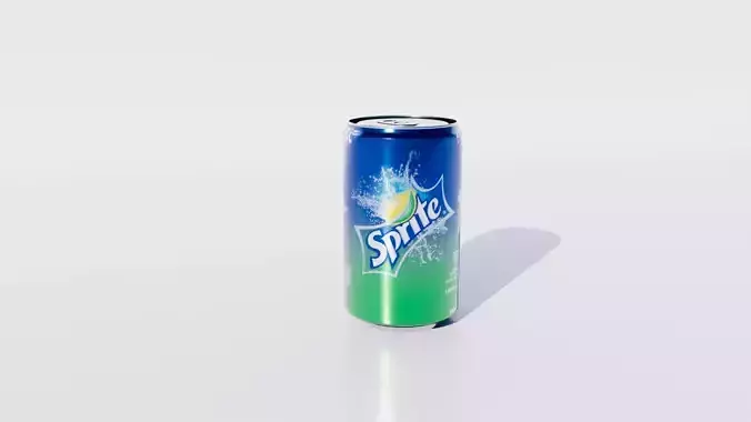 Sprite Soda Can High Quality 3D Model PBR