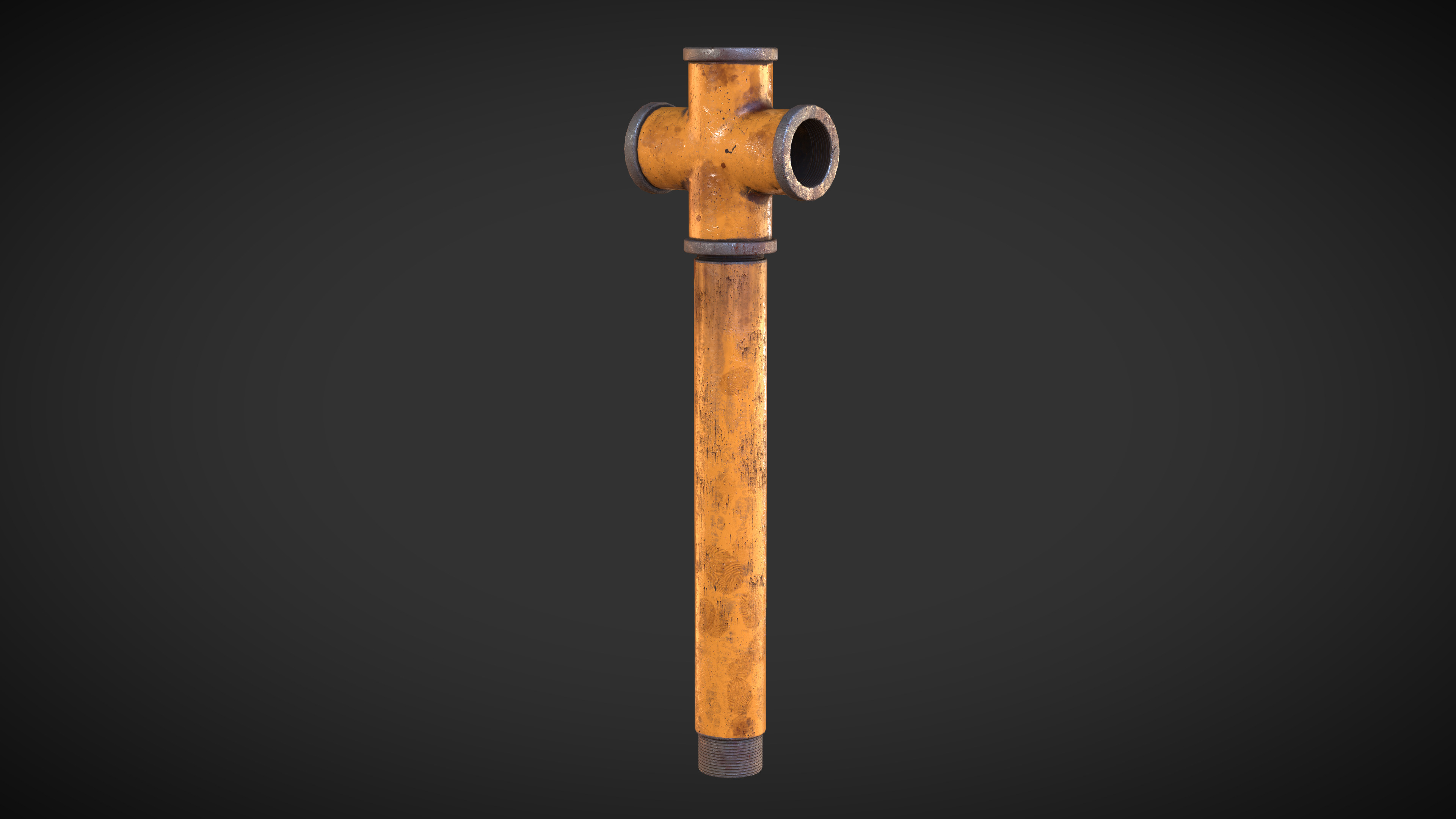 Iron Pipe Melee Low-poly 3D model_1