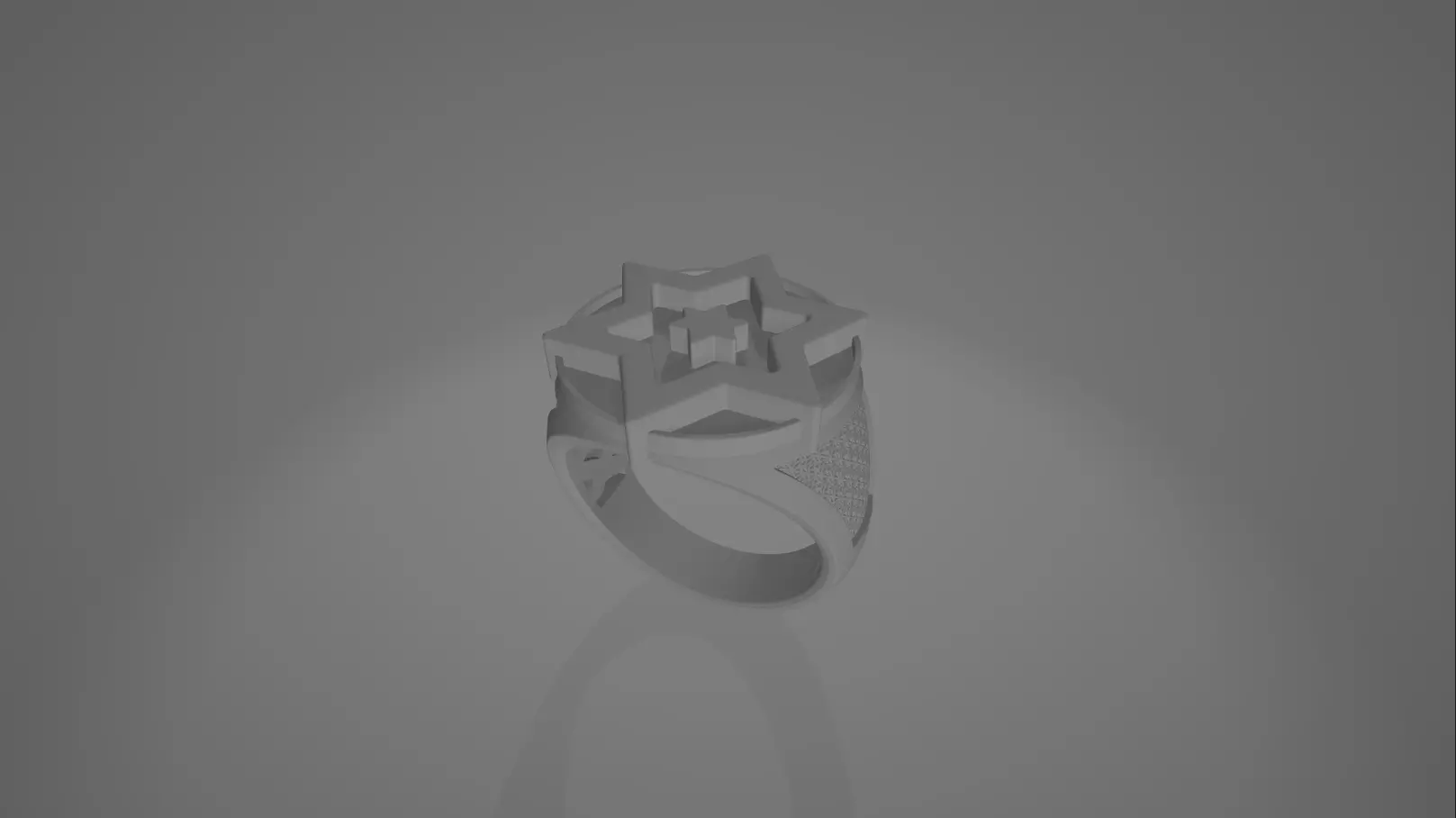 Anillo estrella de david  3D print model_0