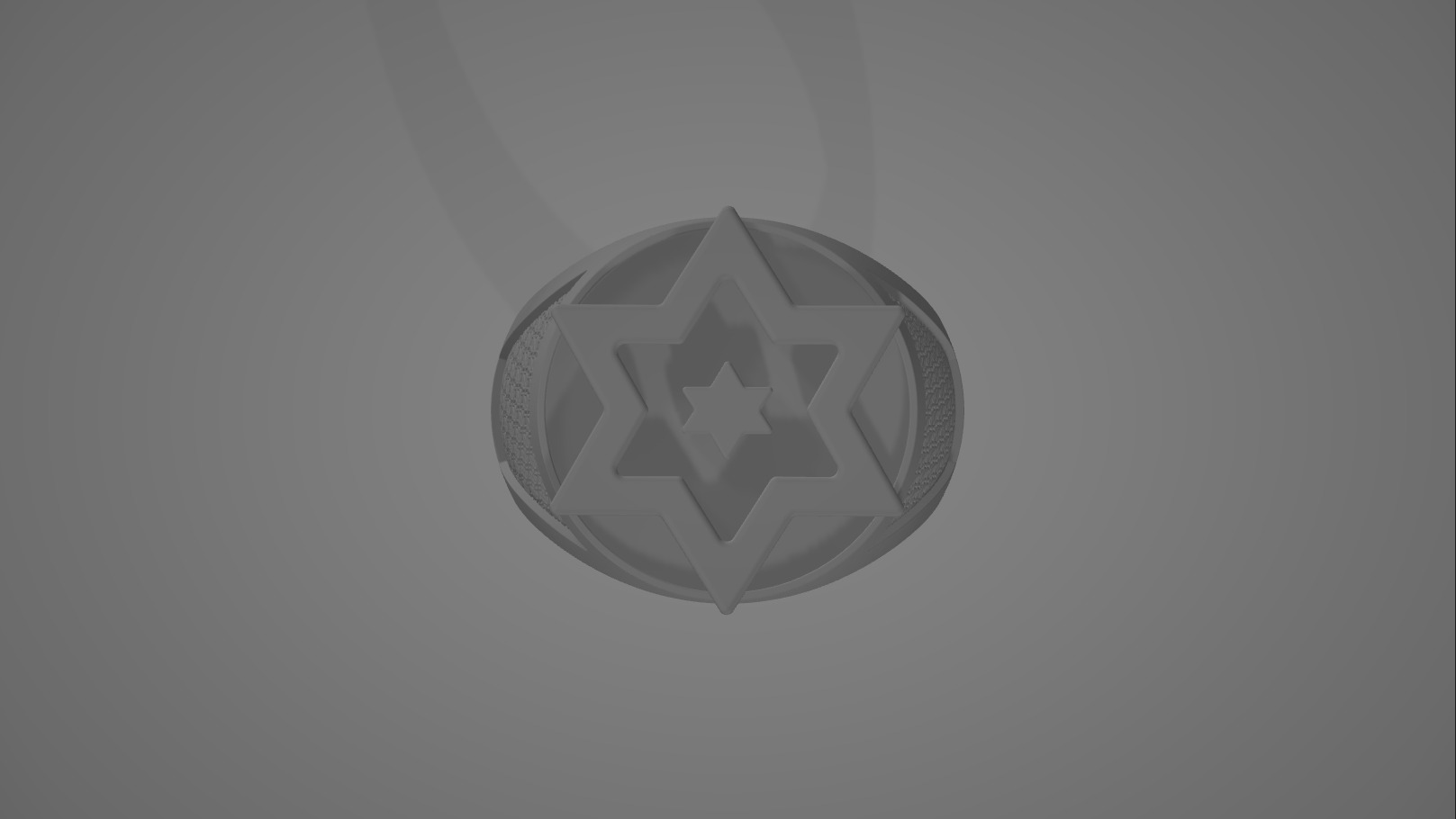 Anillo estrella de david  3D print model_1