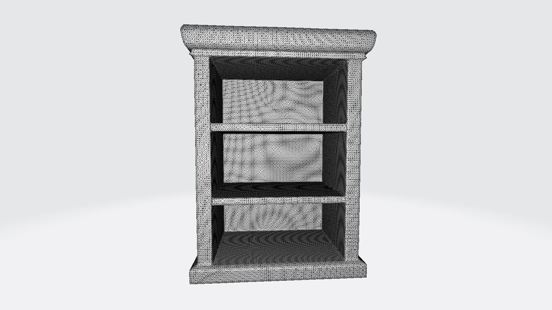 3d Render Books On Bookshelves 3D model_7