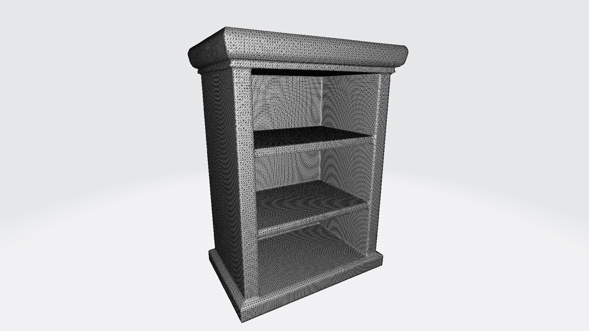 3d Render Books On Bookshelves 3D model_6