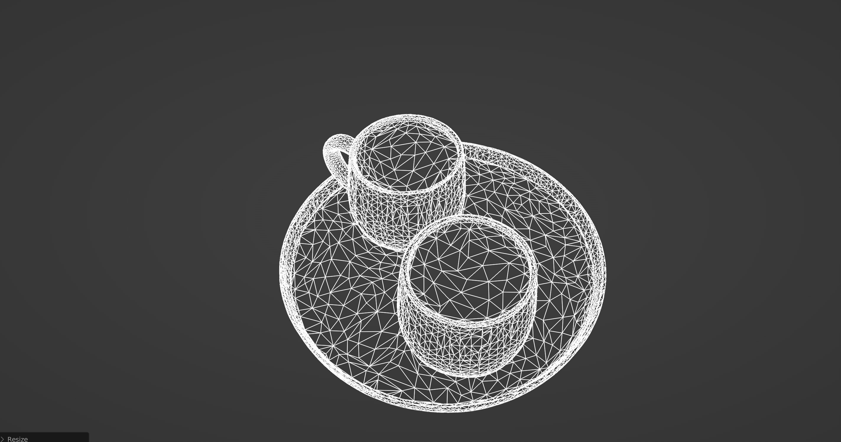 Minimalist Coffee Cup Set with Tray 3D model_8