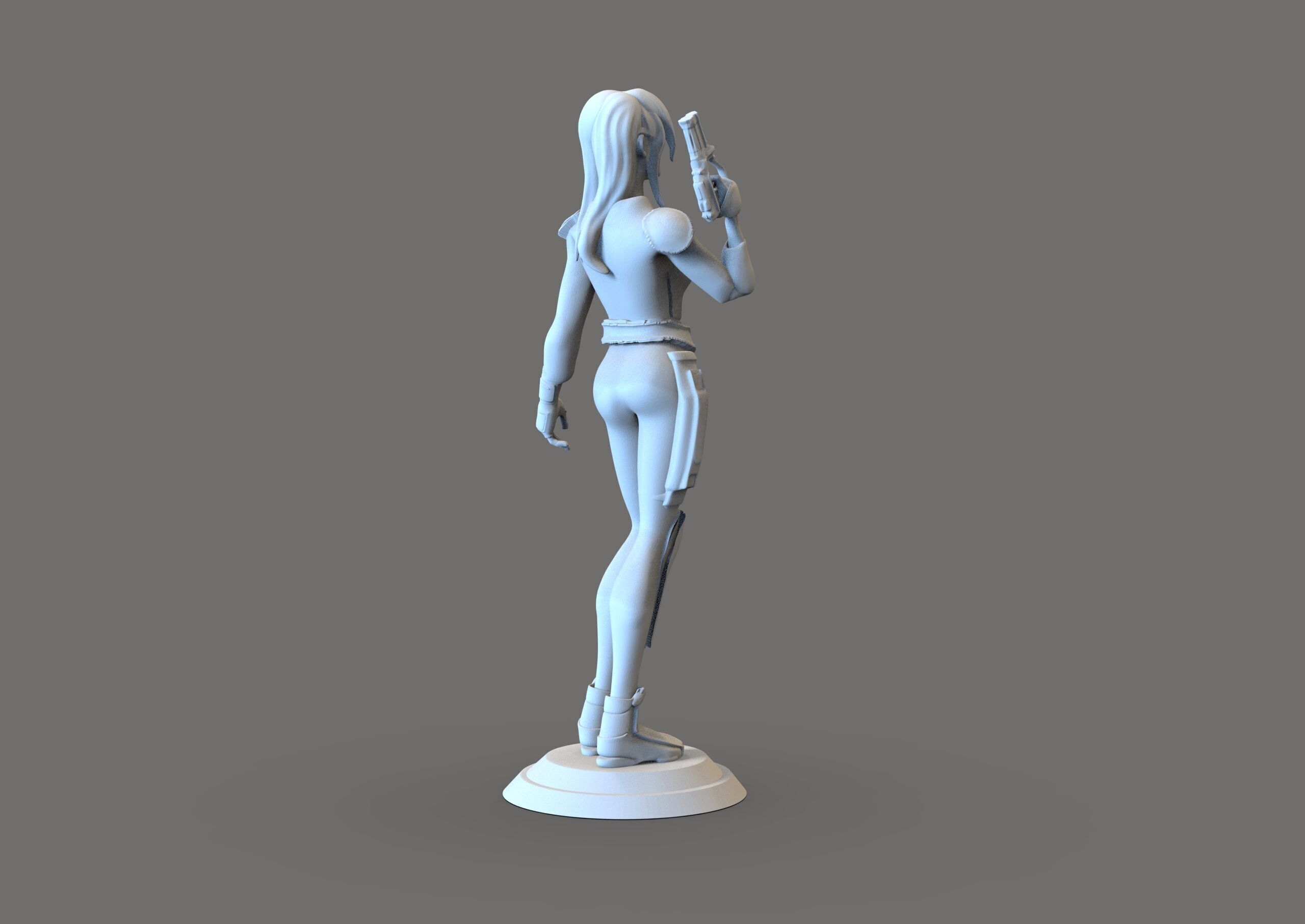 Sci fi girl  3D print model_3