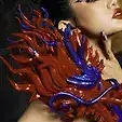 3D Fashion Dragon Head Shoulder Armor Powerful Dragon 3D print model