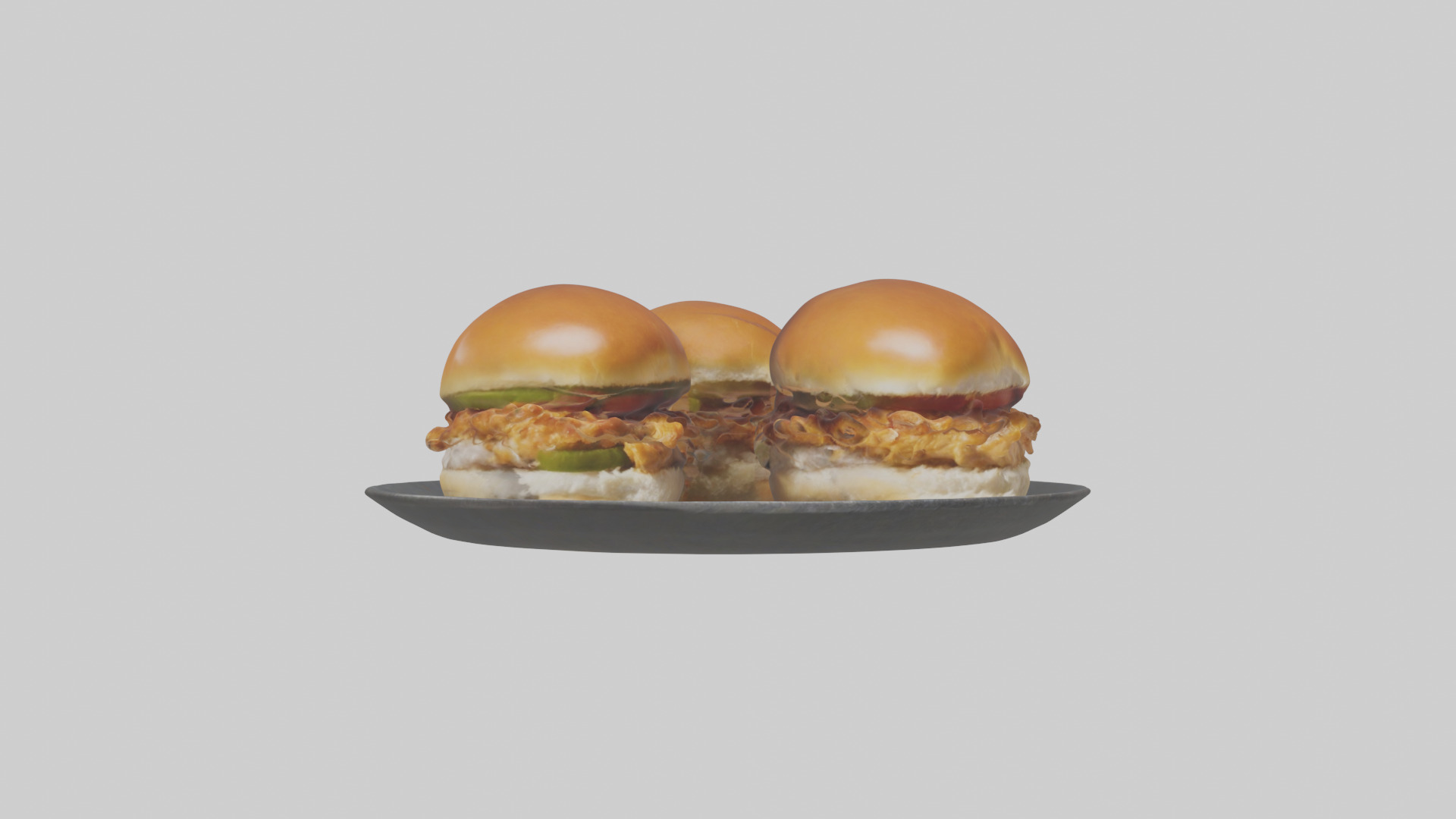 Chicken sliders model Low-poly 3D model_7