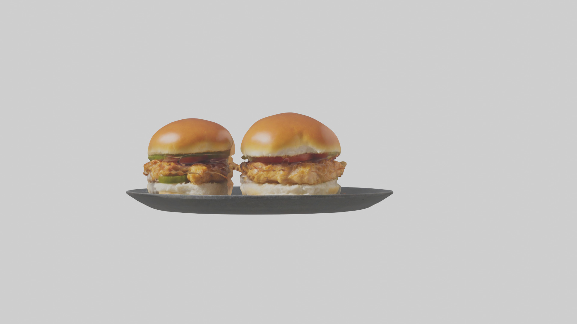 Chicken sliders model Low-poly 3D model_18