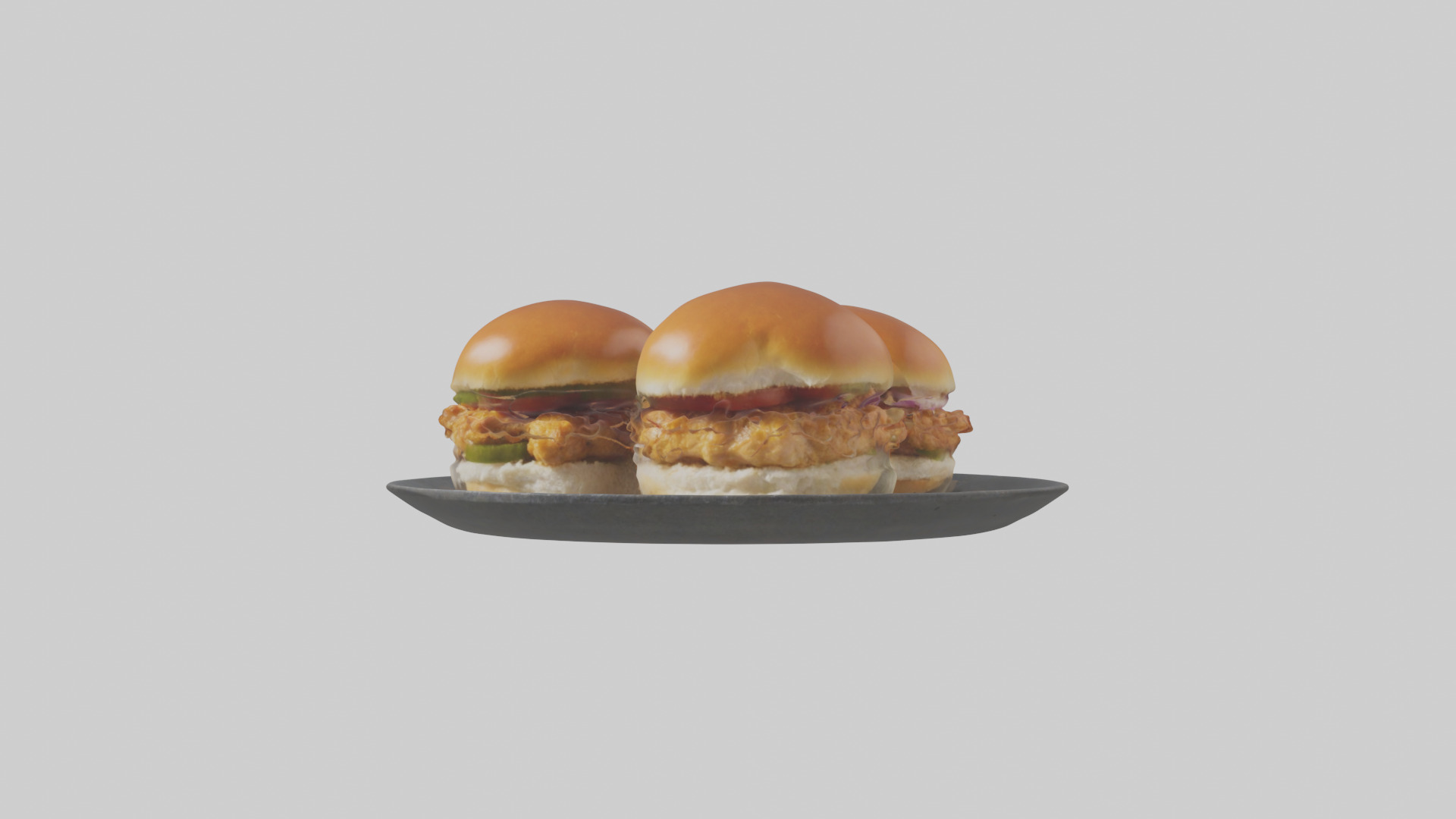 Chicken sliders model Low-poly 3D model_14