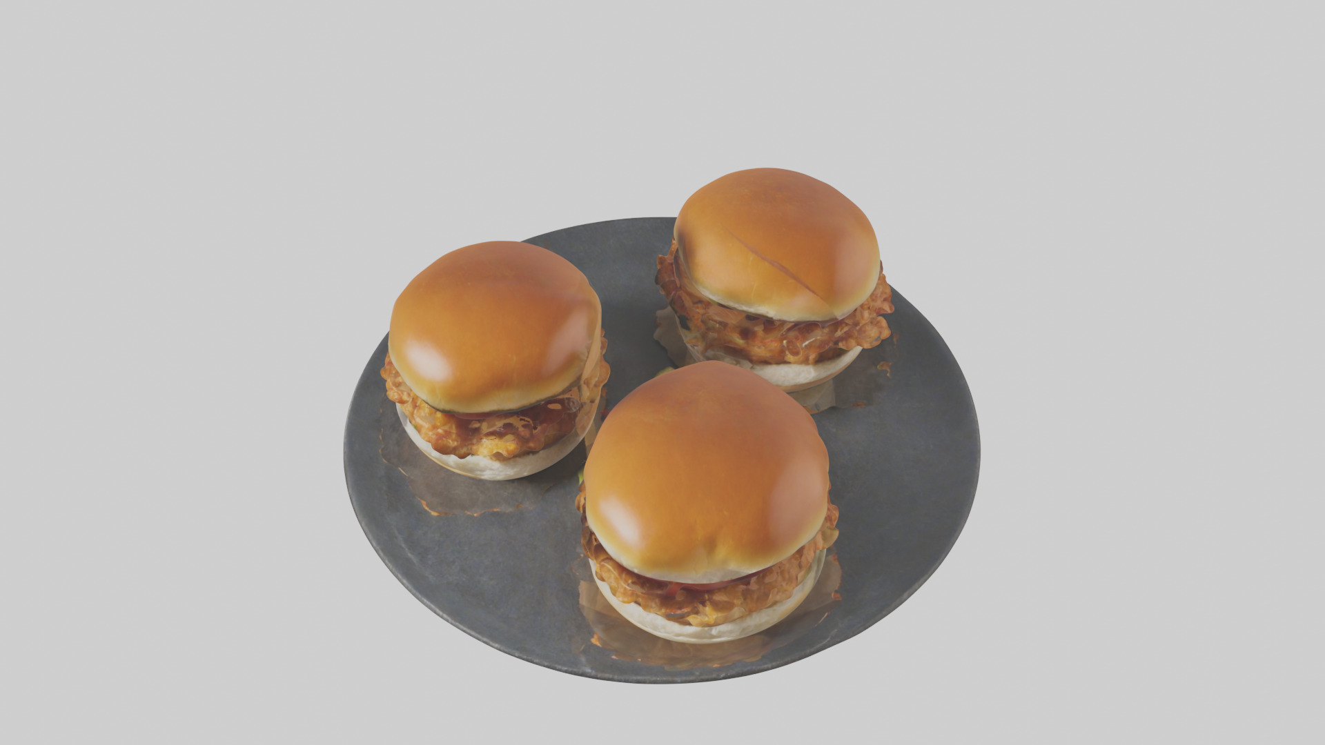 Chicken sliders model Low-poly 3D model_26