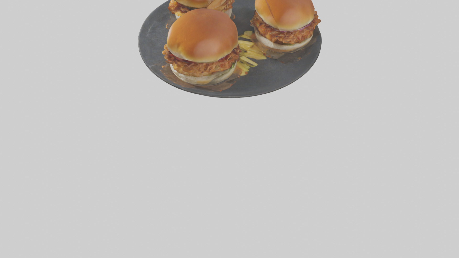 Chicken sliders model Low-poly 3D model_5