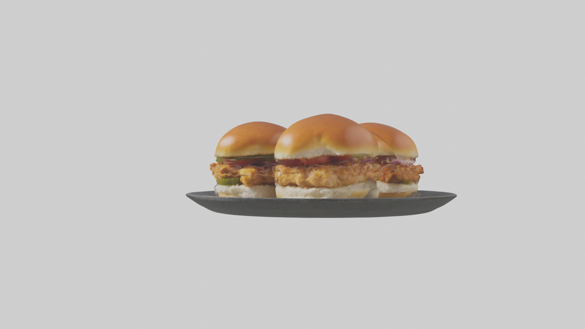 Chicken sliders model Low-poly 3D model_13