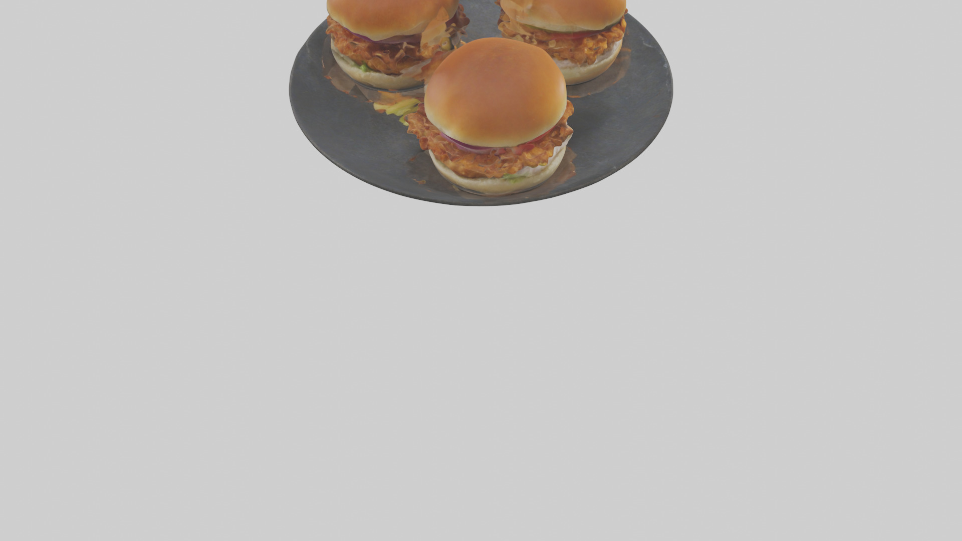 Chicken sliders model Low-poly 3D model_3
