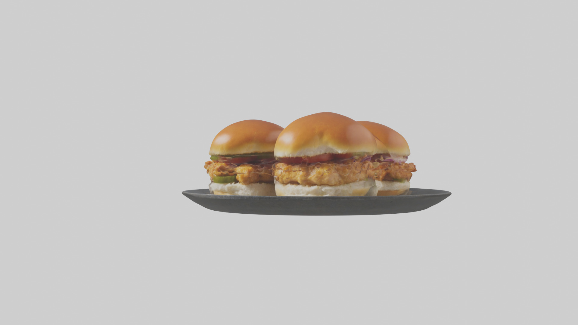 Chicken sliders model Low-poly 3D model_15