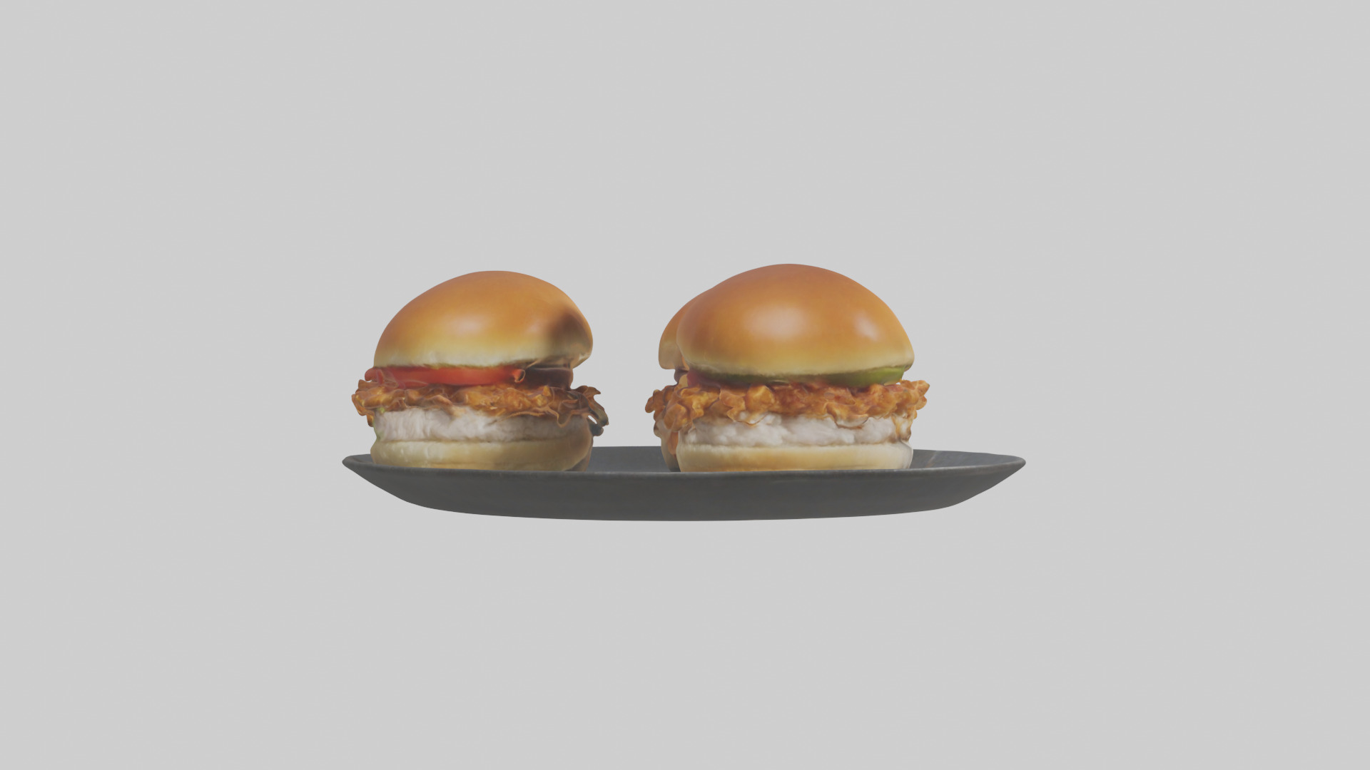Chicken sliders model Low-poly 3D model_2