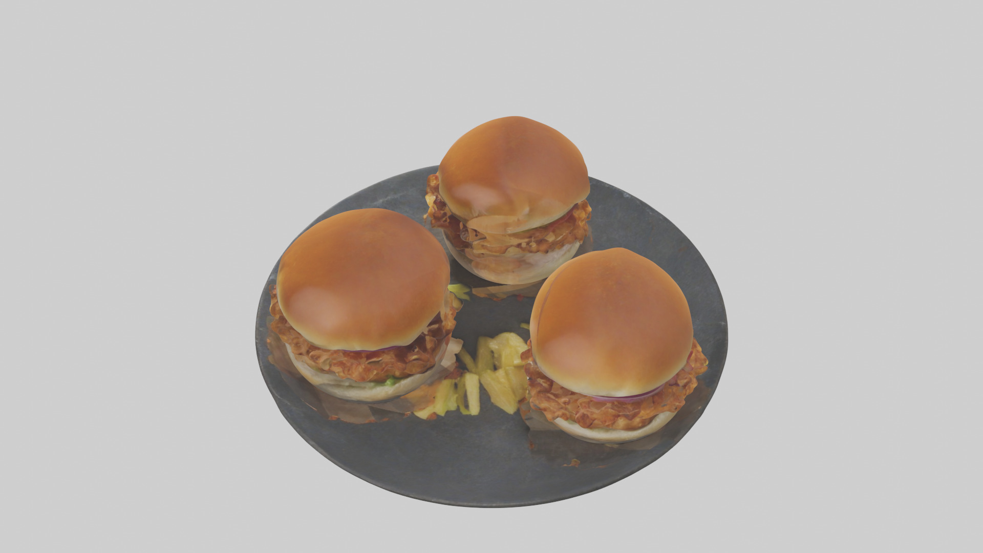 Chicken sliders model Low-poly 3D model_27