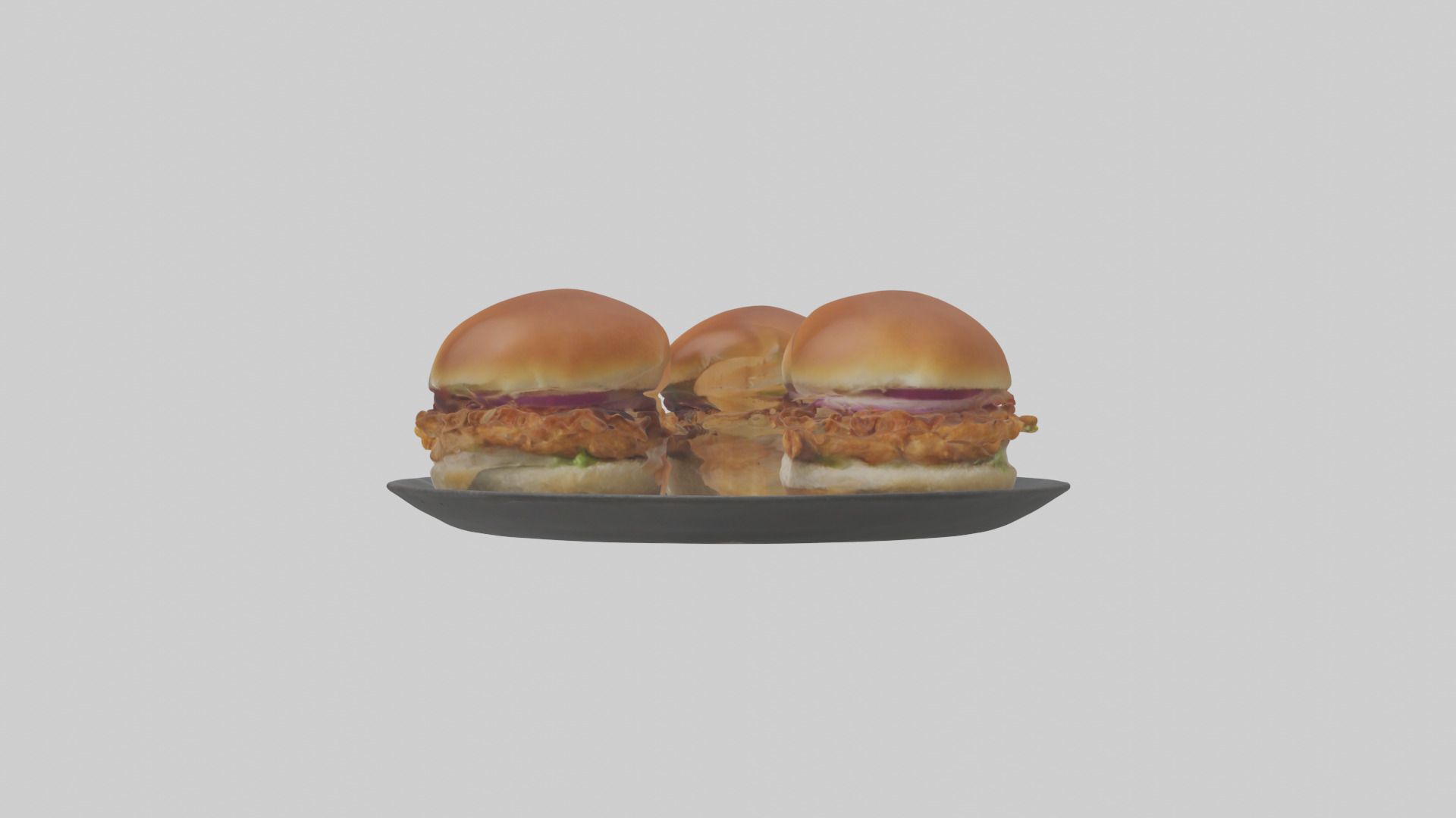 Chicken sliders model Low-poly 3D model_22