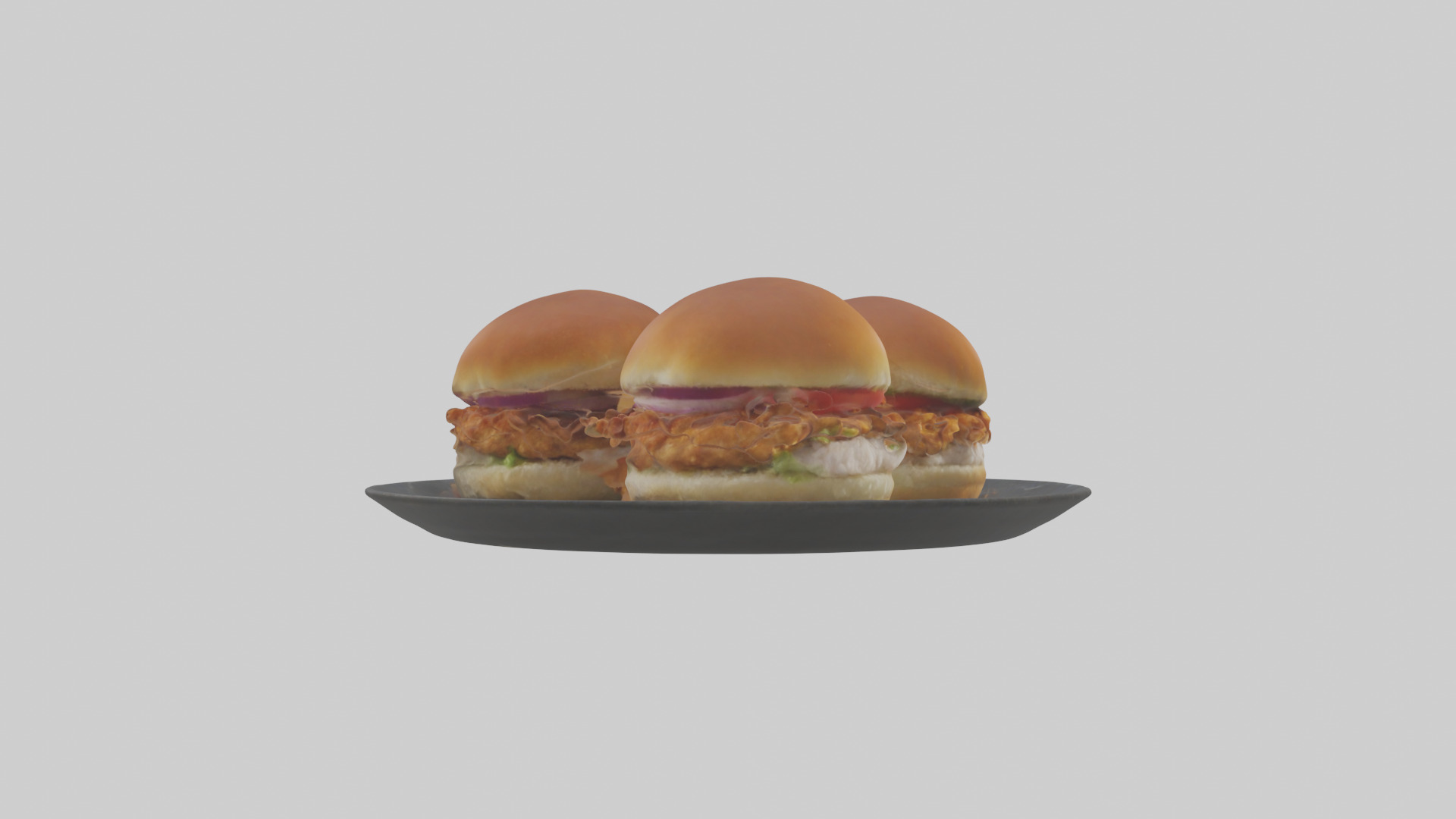 Chicken sliders model Low-poly 3D model_1