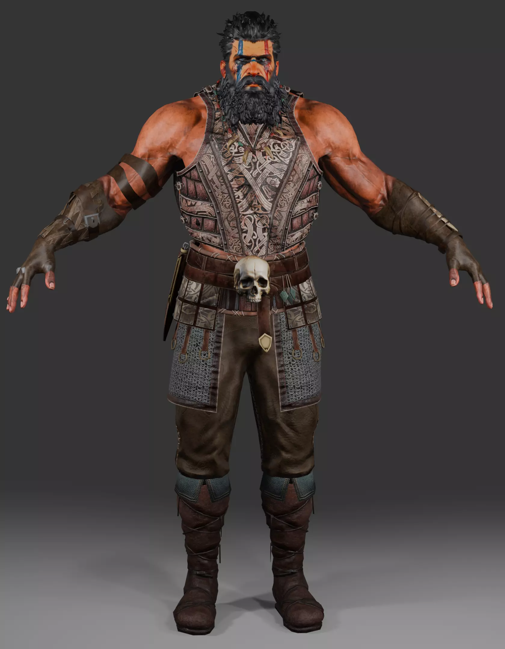 Viking character  3D model_0