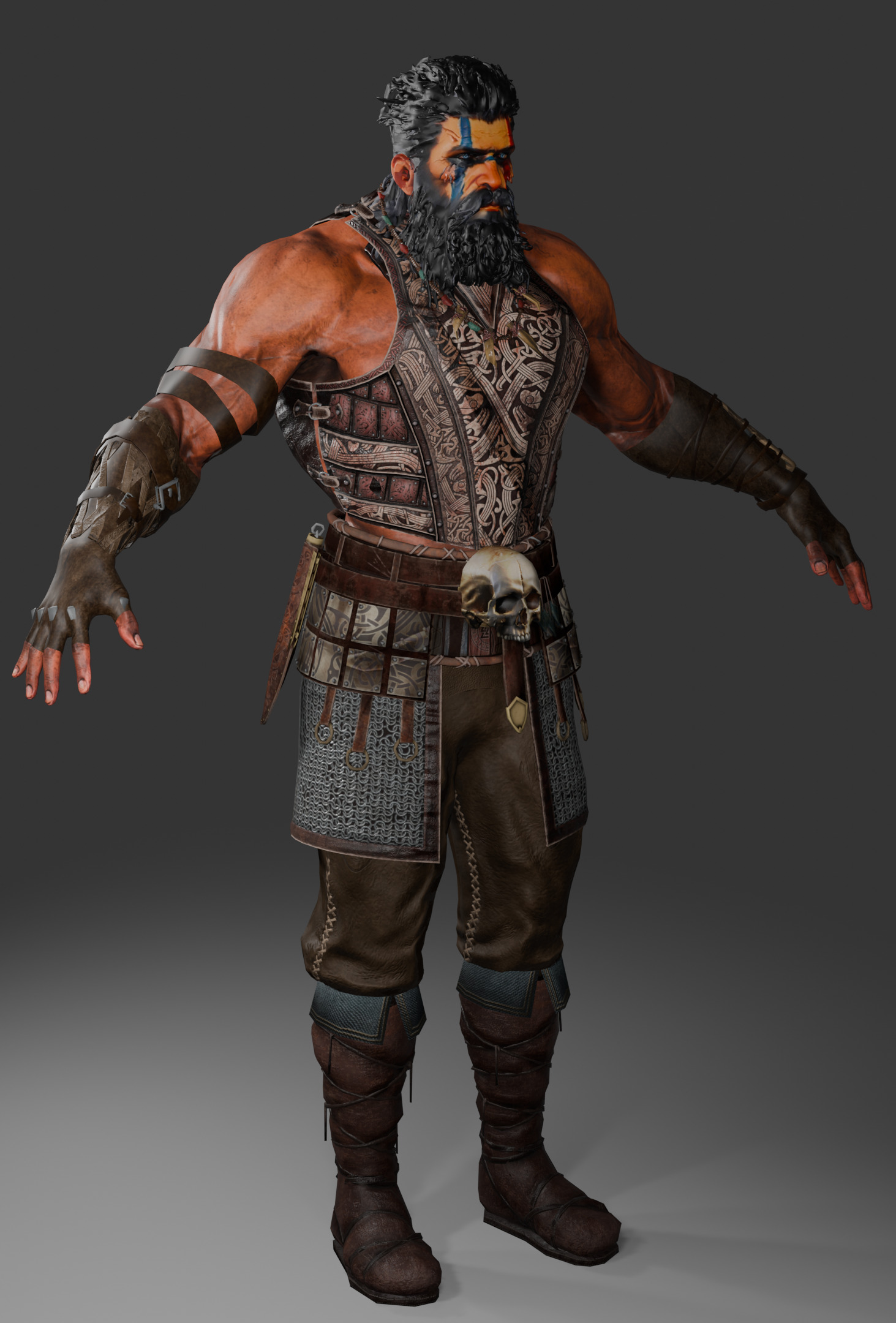 Viking character  3D model_2