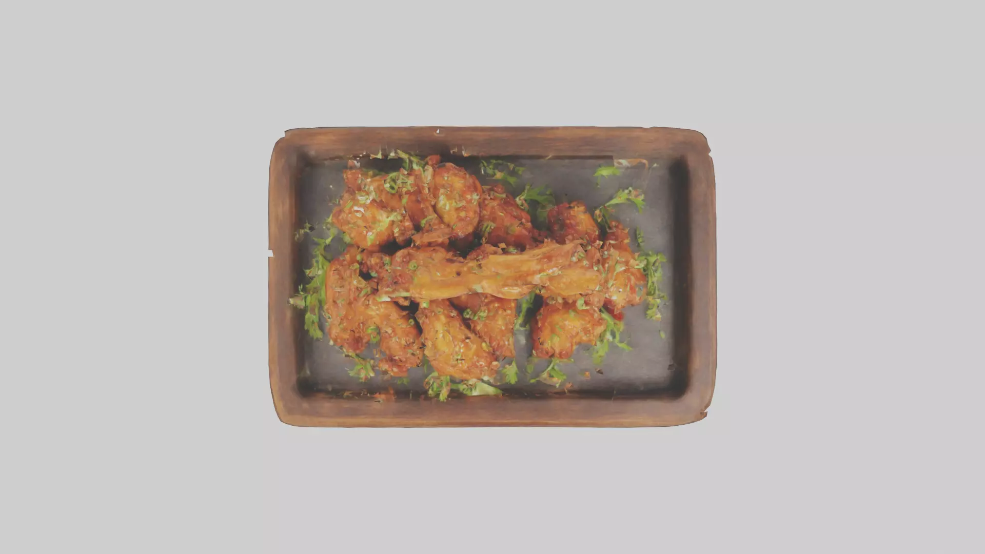 Chicken wings model Low-poly 3D model_0