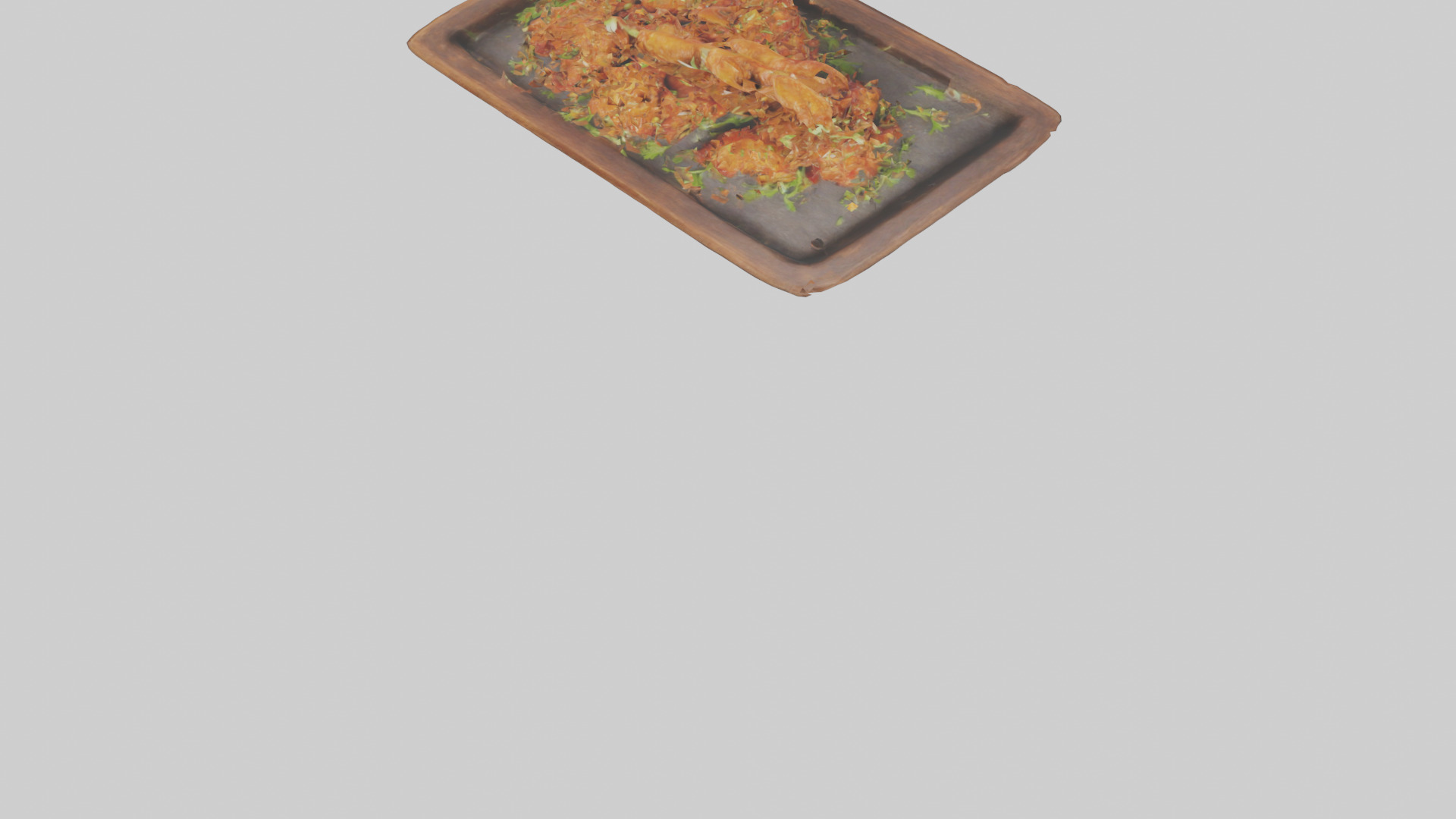 Chicken wings model Low-poly 3D model_10