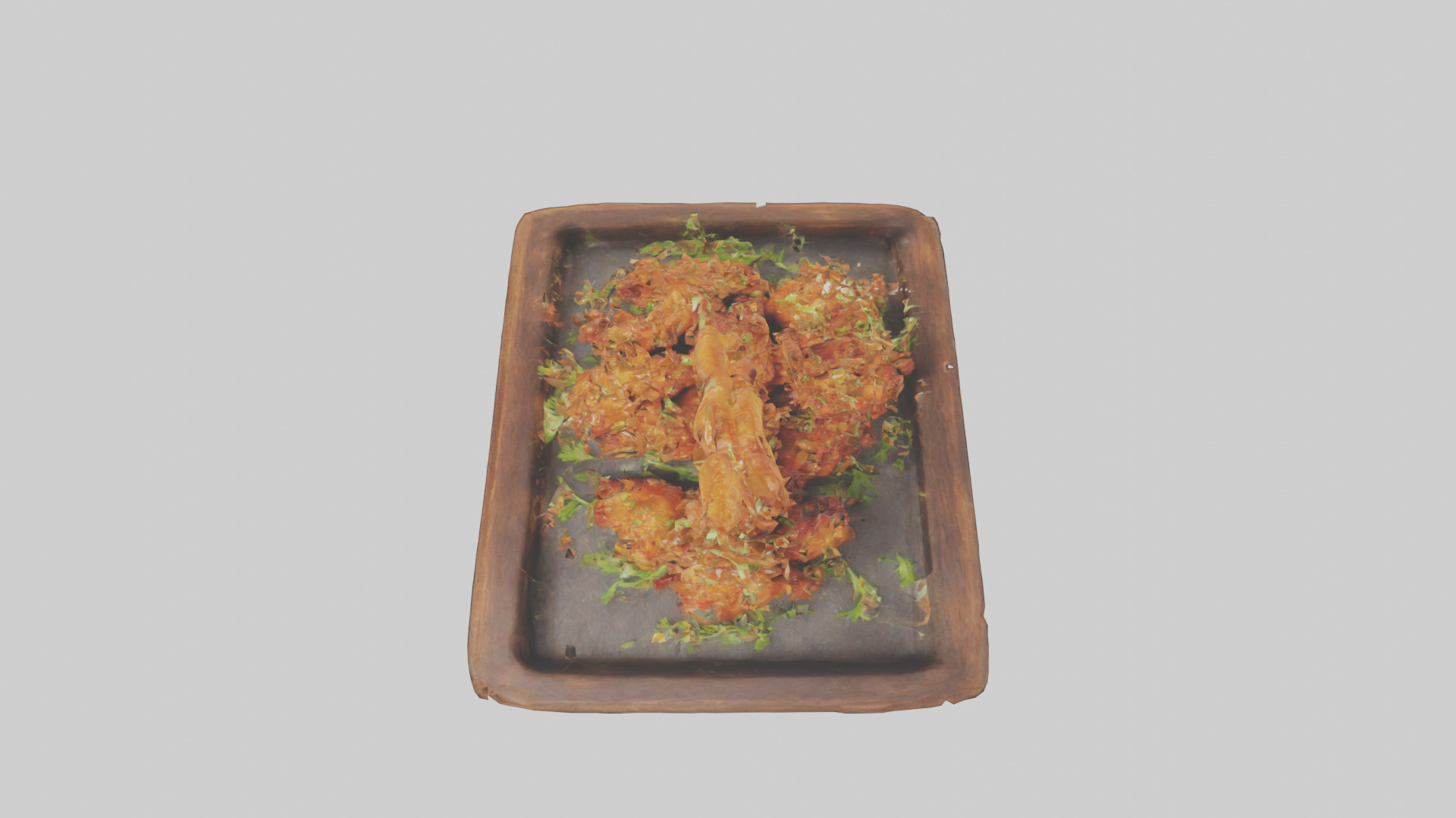 Chicken wings model Low-poly 3D model_27