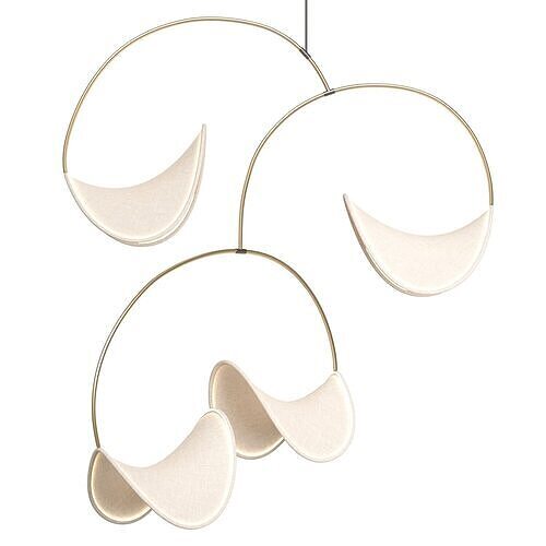  llll-02 fabric pendant 4 lights 3D model