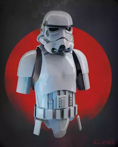 STORMTROOPER armor from Rogue One plus E11 BLASTER 3D print model STORMTROOPER armor from Rogue One plus E11 BLASTER 3D print model