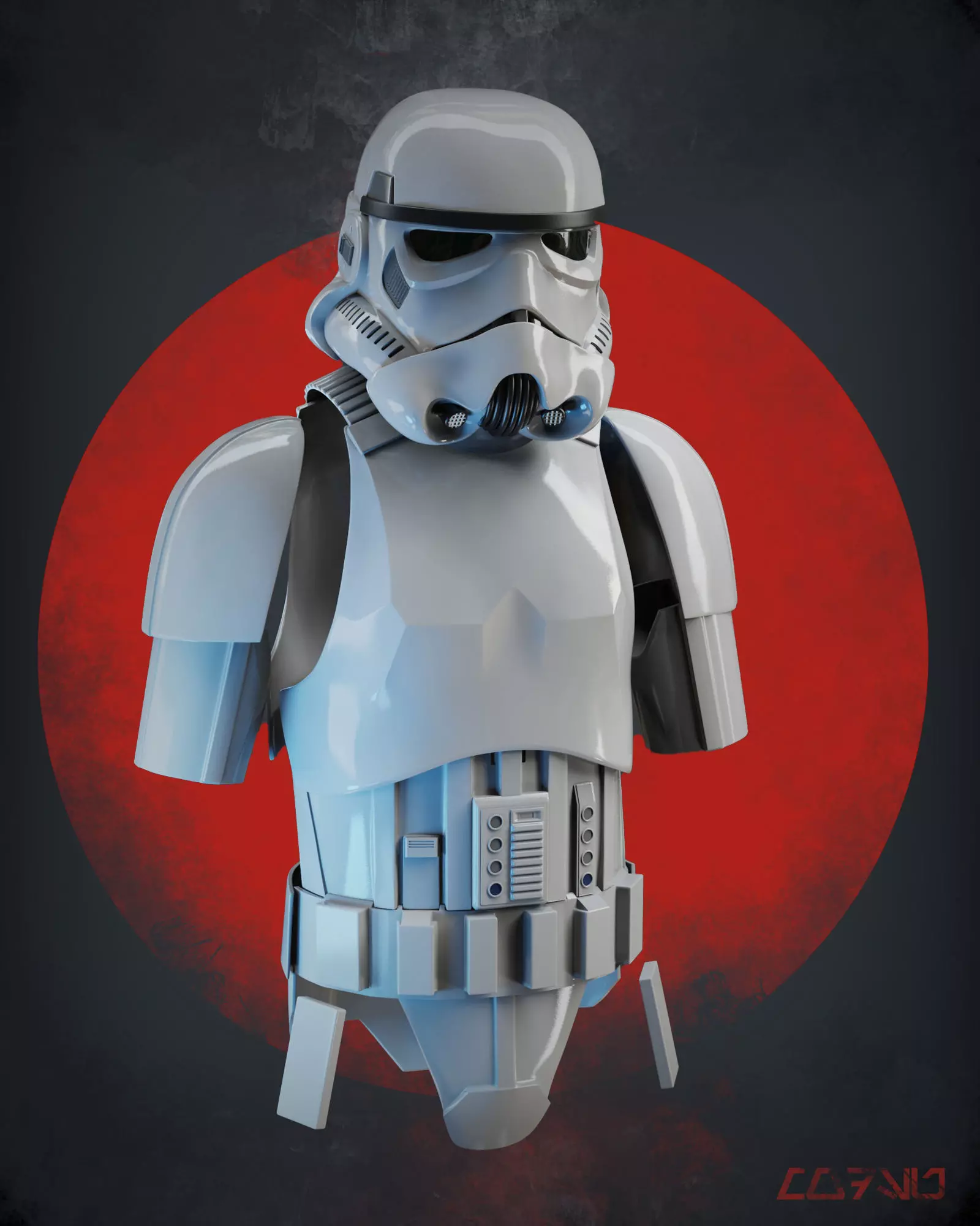 STORMTROOPER armor from Rogue One plus E11 BLASTER 3D print model_0