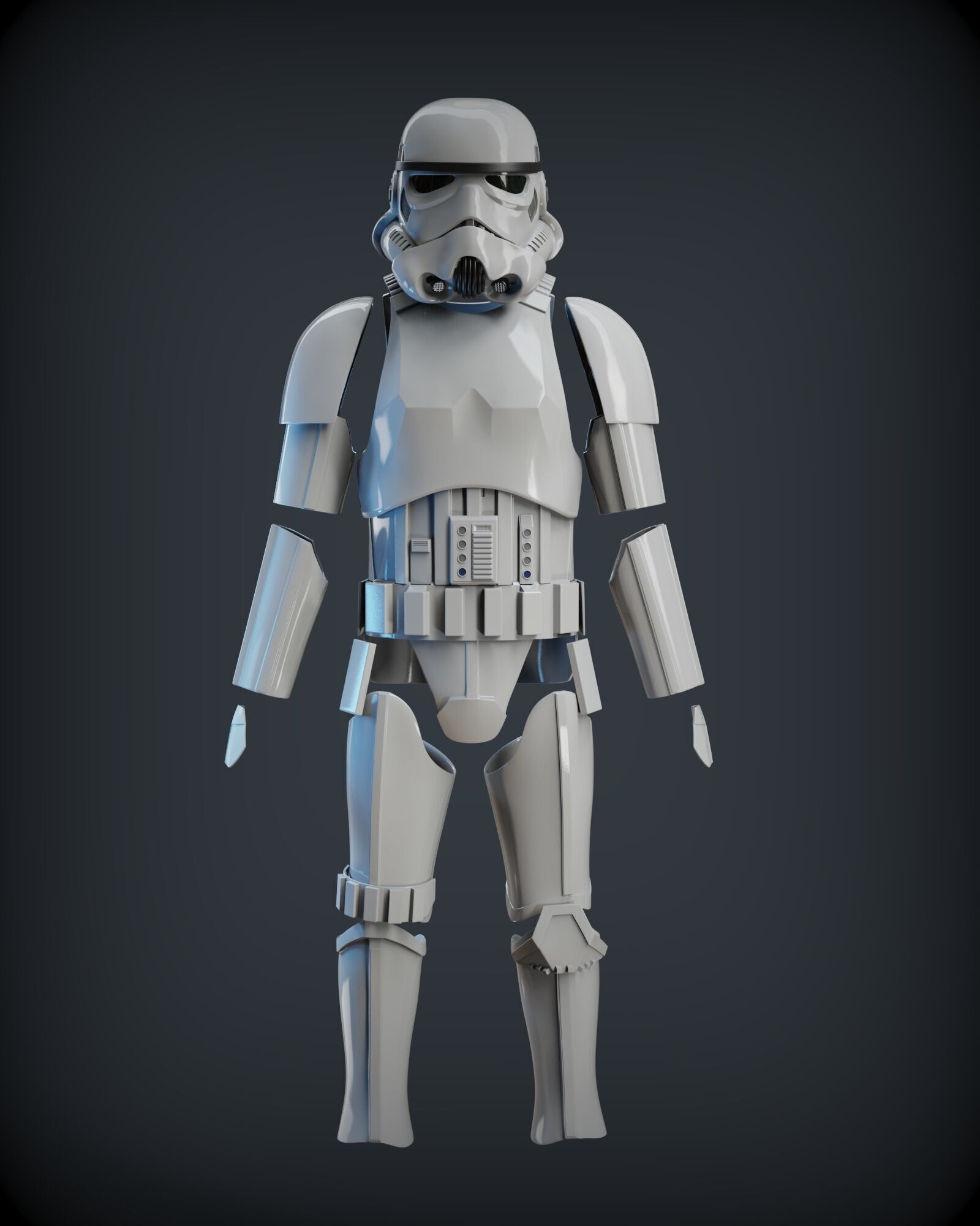 STORMTROOPER armor from Rogue One plus E11 BLASTER 3D print model_1