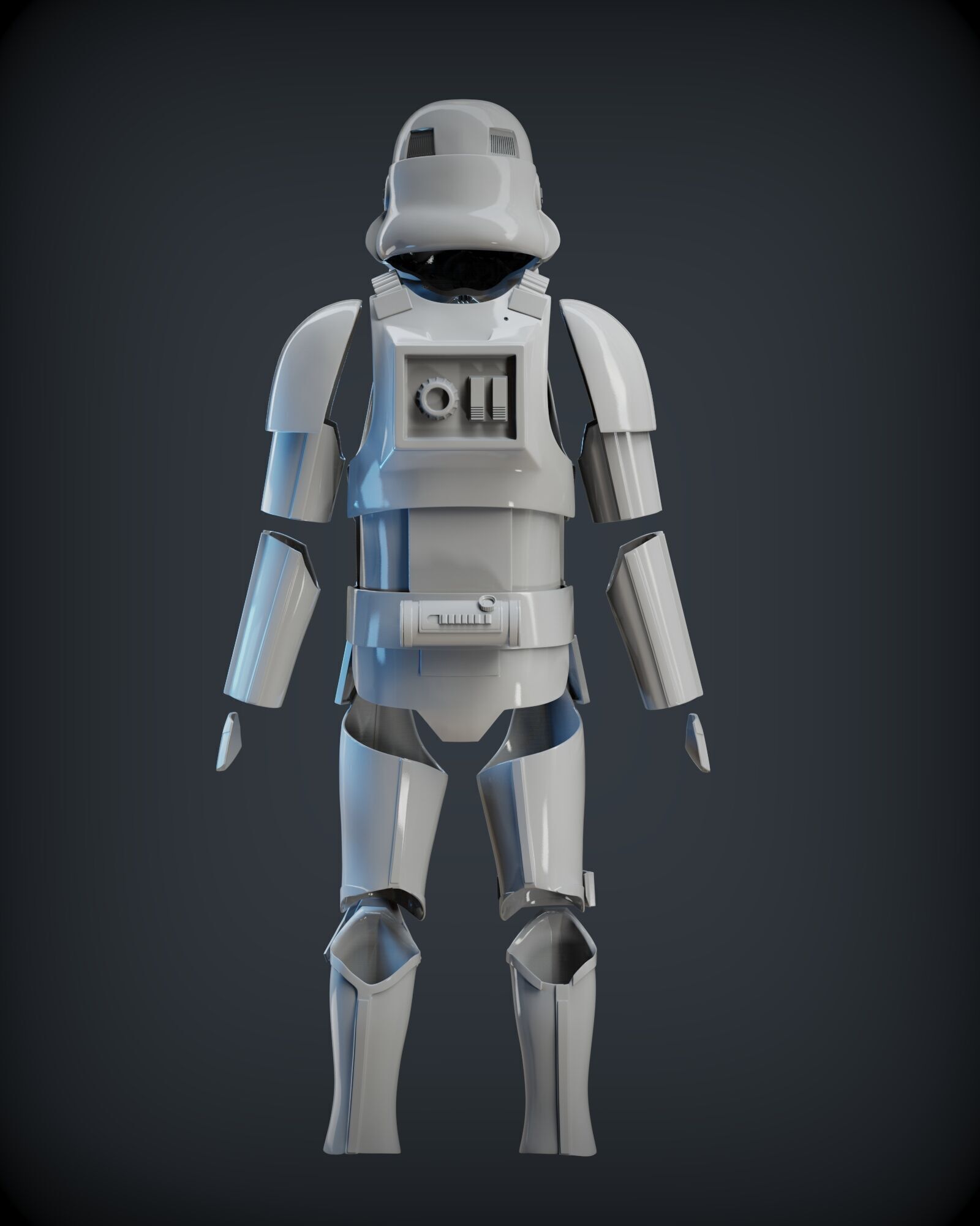 STORMTROOPER armor from Rogue One plus E11 BLASTER 3D print model_6